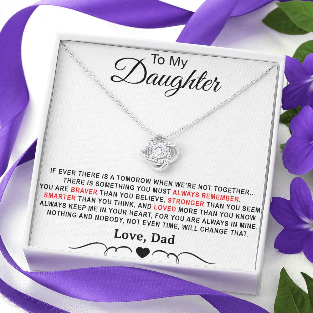 To My Daughter Necklace, Daughter Father Necklace, Daughter Gift from Dad