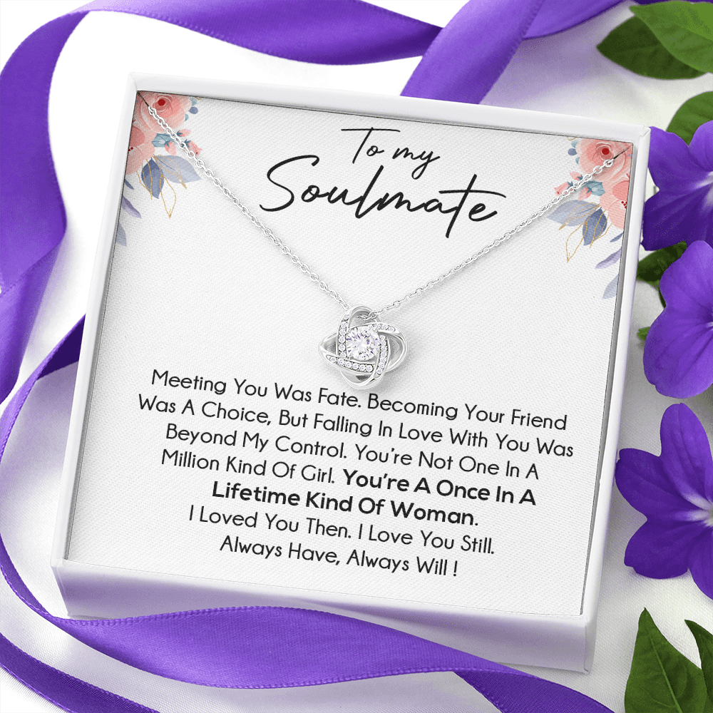 To My Soulmate Necklace Engagement Anniversary Gift for Her Birthday