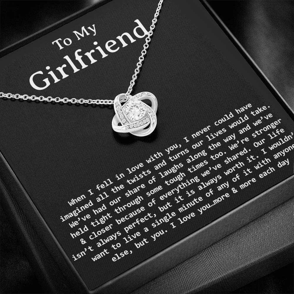 To My Girlfriend Necklace, Necklace for Girlfriend,Valentine Day Gifts for Girlfriend