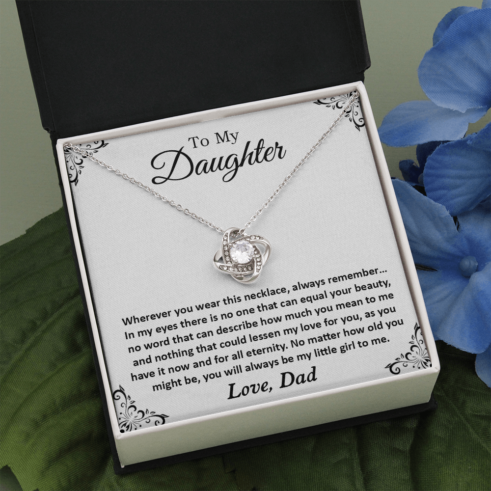 To My Daughter Necklace, Gift For Daughter From Dad, Daughter Father Necklace
