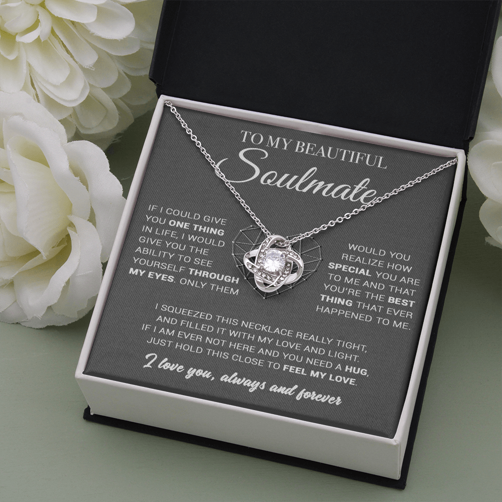 To My Soulmate Necklace, Gift For Wife Girlfriend From Husband, Birthday Gifts