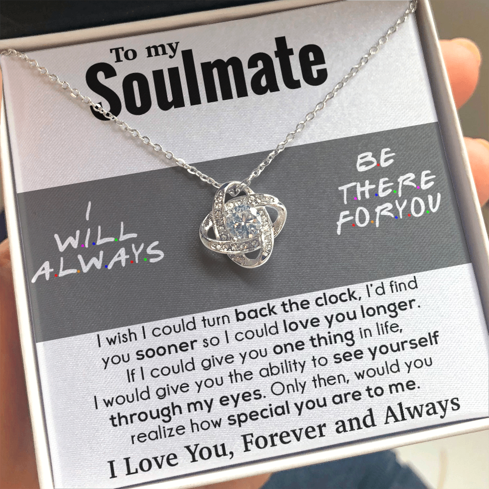 To My Soulmate Necklace Engagement Anniversary Gift for Her Birthday