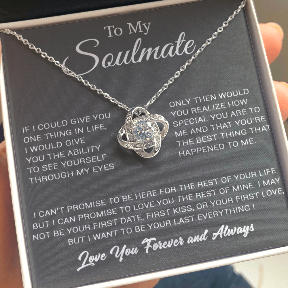 To My Soulmate Necklace, Gift For Wife Girlfriend From Husband, Valentines Day
