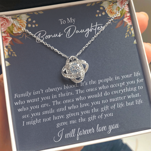 To my Bonus Daughter Necklace, Bonus Daughter, Step Daughter Gift