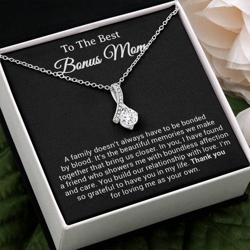 To My Bonus Mom Necklace, Gift from Daughter Son, Step Mom Gift, Mother's Day