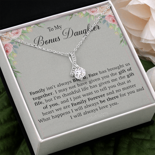 To My Bonus Daughter Necklace, Stepdaughter Gift, Bonus Daughter Birthday Gift