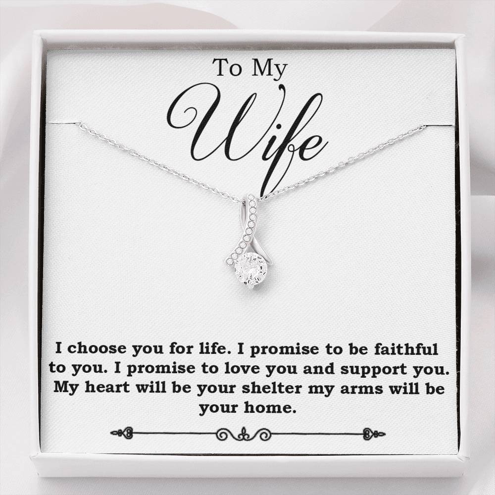 To My Wife Necklace, Birthday Gift for Wife, Gift for Wife, Necklace for Wife