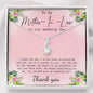 Mother In Law Gift from Bride Necklace, Mother In Law Gift on Wedding Day Gifts
