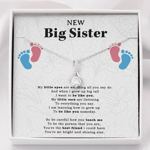 New Big Sister Gift Necklace, Gifts from Baby to Big Sister, Future Big Sister Gift