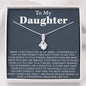 To My Daughter Necklace - Daughter Gift From Mom, Daughter Necklace, Gifts to Daughter