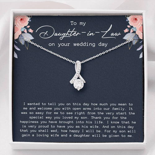 To My Daughter In Law Necklace, Wedding Gift, Bride Gift from Mother In Law Gift