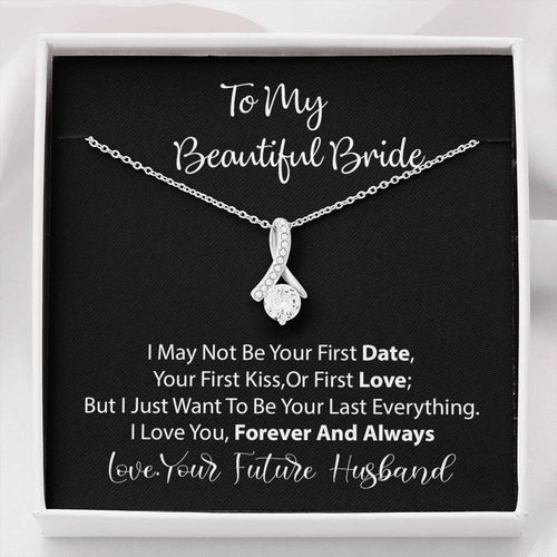 Groom to Bride Necklace Gift Wedding Day Gift for Bride from Groom to Bride Card