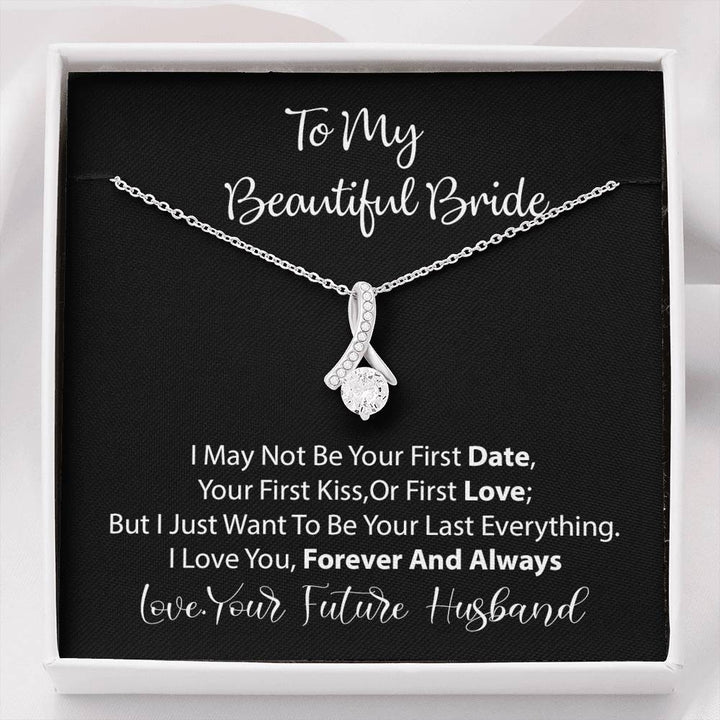 Groom to Bride Necklace Gift Wedding Day Gift for Bride from Groom to Bride Card