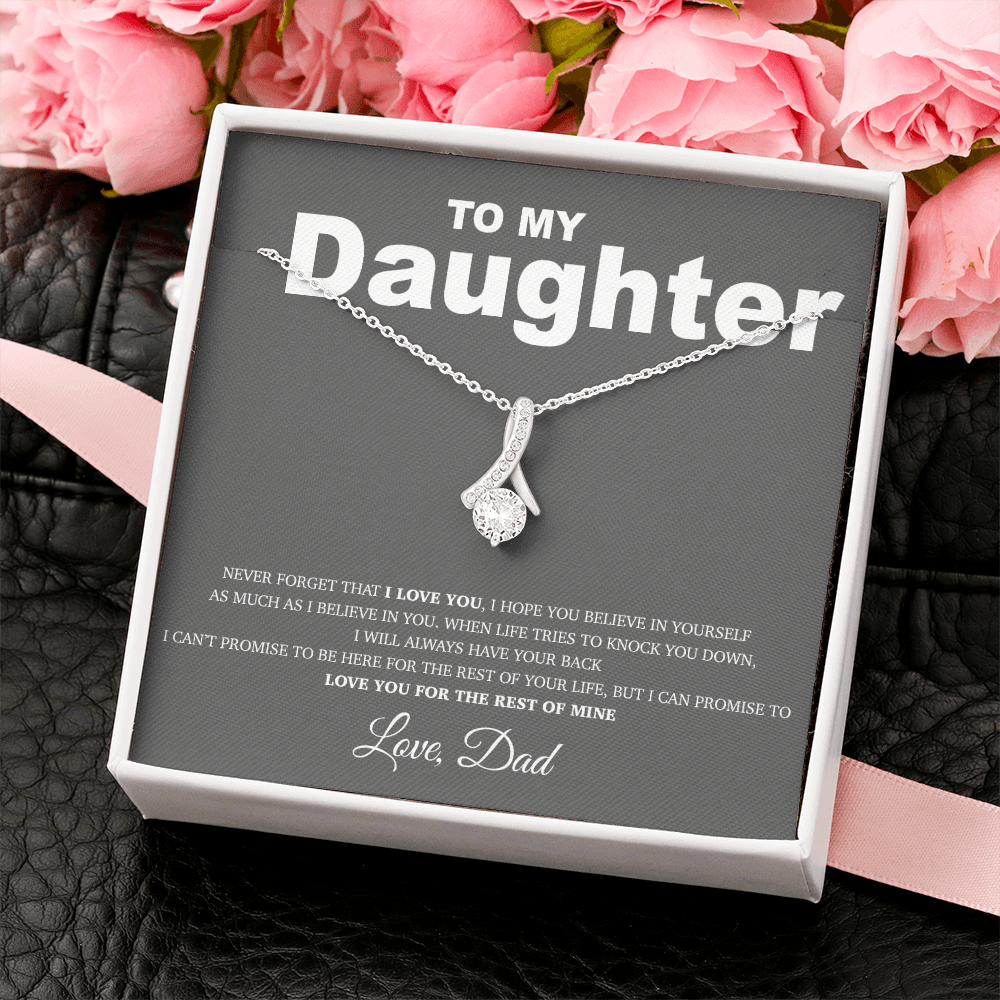 To My Daughter Necklace, Gift for Daughter from Dad, Daughter Father Necklace