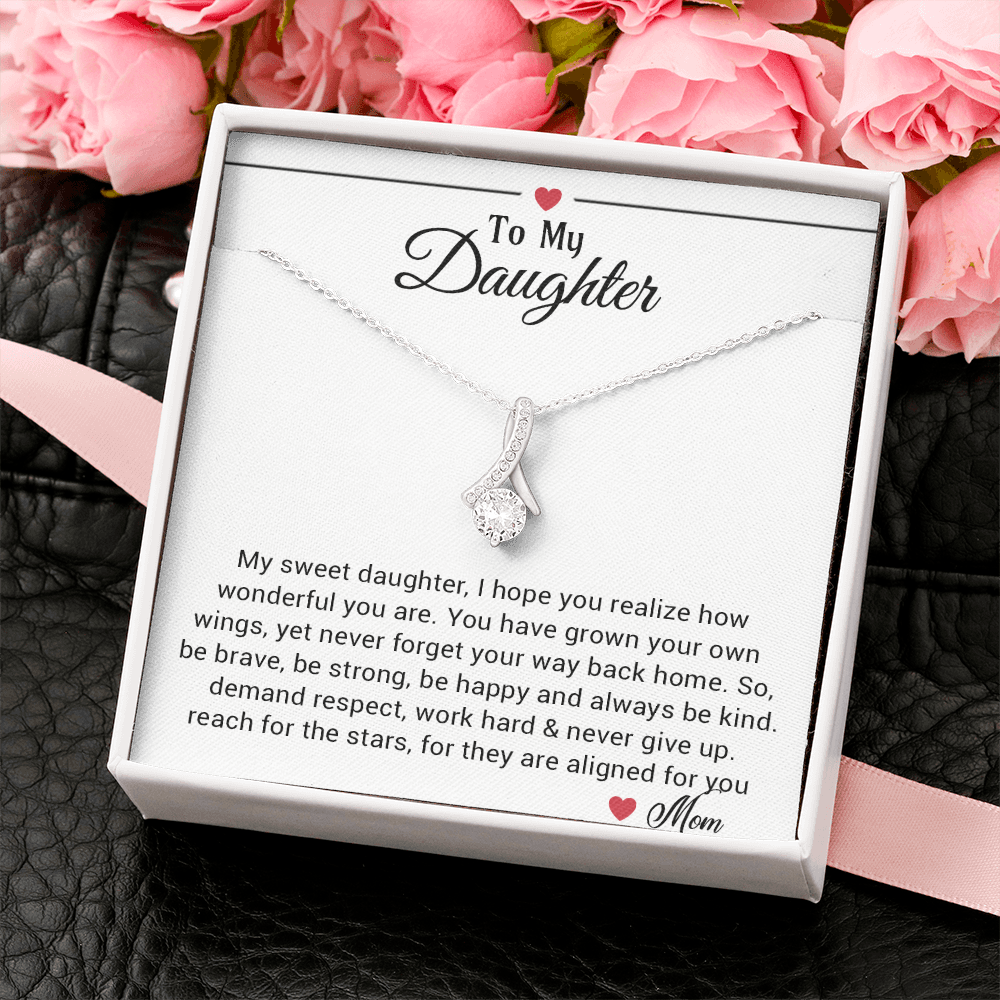 To My Daughter Necklace, Daughters Birthday, Gift For Daughter From Mom