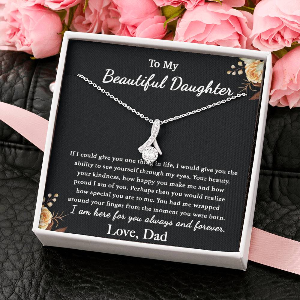 To My Daughter Necklace, Father to Daughter Gift, Birthday Gift from Dad