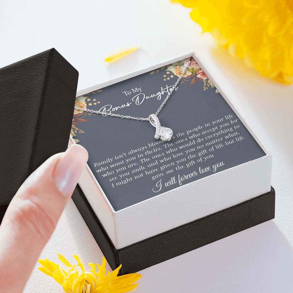 To my Bonus Daughter Necklace, Bonus Daughter, Step Daughter Gift