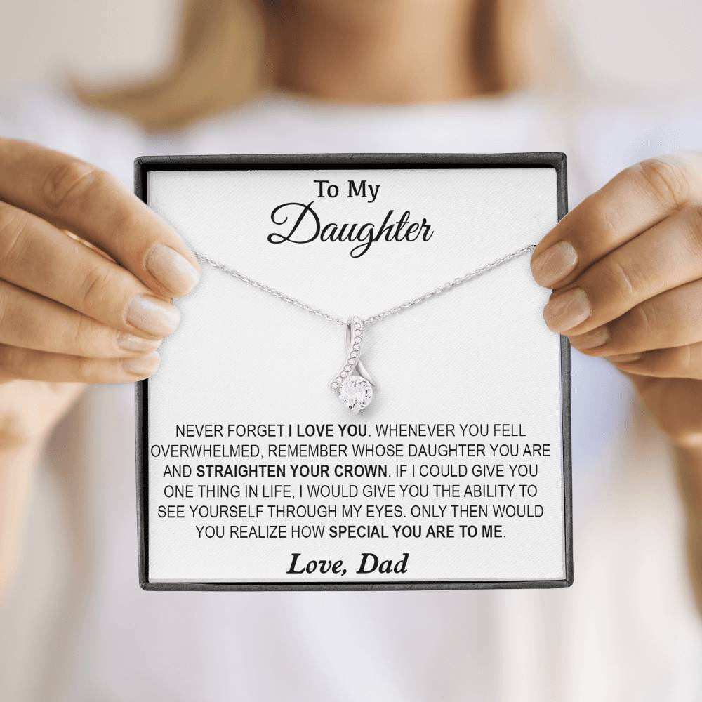 To My Daughter Necklace, Father to Daughter Gift, Birthday Gift To Daughter From Dad