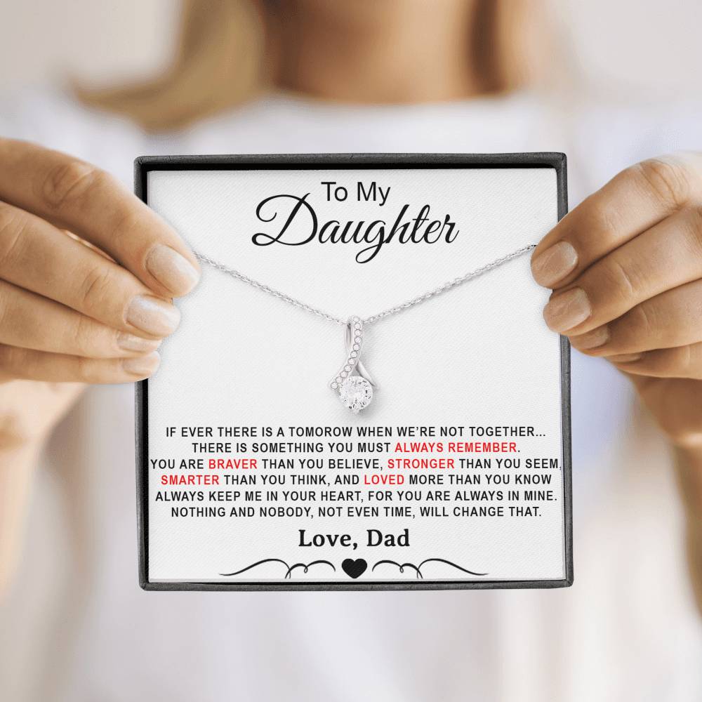 To My Daughter Necklace, Daughter Father Necklace, Daughter Gift from Dad