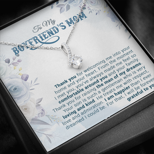 To My Boyfriend's Mom Necklace, For My Boyfriend's Mom, Birthday Gift