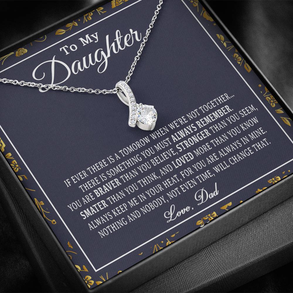 To My Daughter Necklace, Daughter Father Necklace, Daughter Gift from Dad