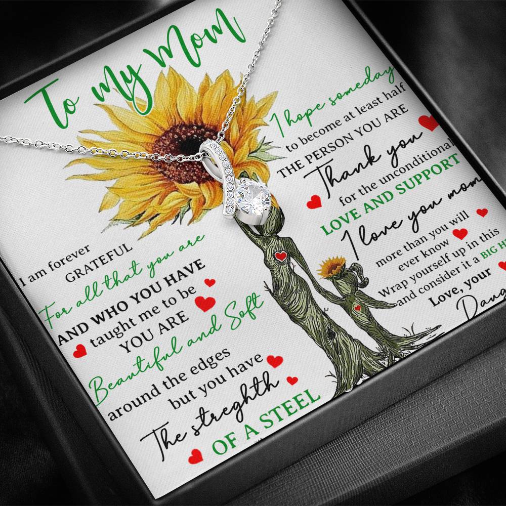 To my Mom Necklace , Happy Mother Day Necklace, Mom Gift from Daughter