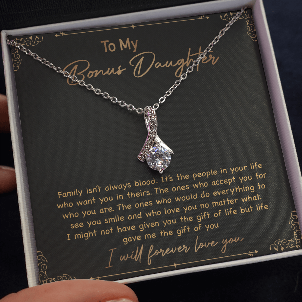 To my Bonus Daughter Necklace, Bonus Daughter Gift From Stepmom, Step Daughter