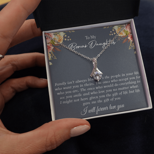 To my Bonus Daughter Necklace, Bonus Daughter, Step Daughter Gift