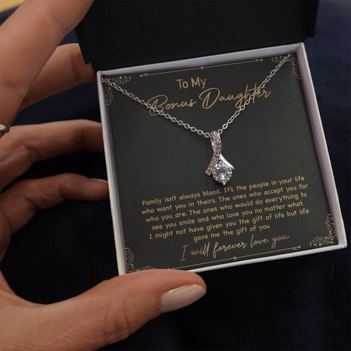 To my Bonus Daughter Necklace, Bonus Daughter Gift From Stepmom, Step Daughter
