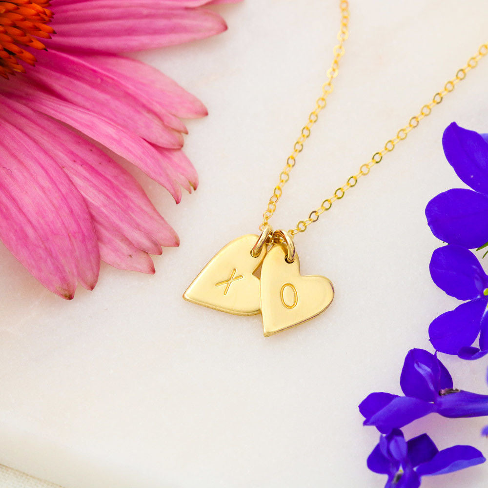 To My Girlfriend Sweetest Hearts Necklace Gift for Valentine Birthday