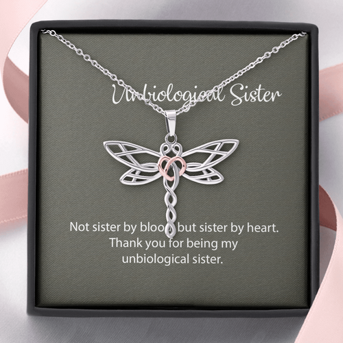 REMIZIO Unbiological Sister Interlocking Hearts Necklace