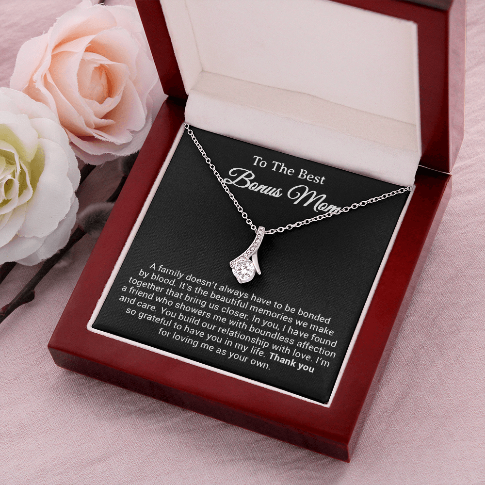 To My Bonus Mom Necklace, Gift from Daughter Son, Step Mom Gift, Mother's Day