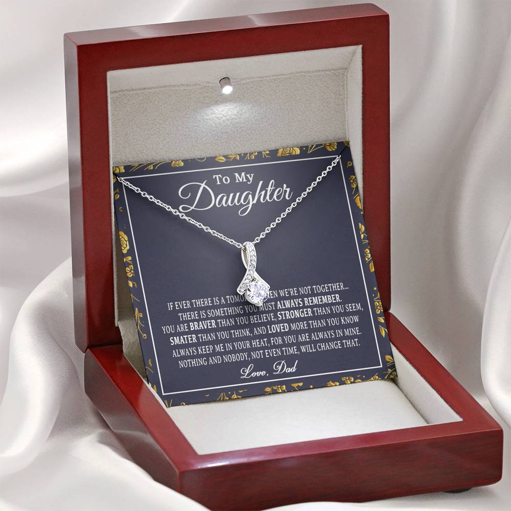 To My Daughter Necklace, Daughter Father Necklace, Daughter Gift from Dad