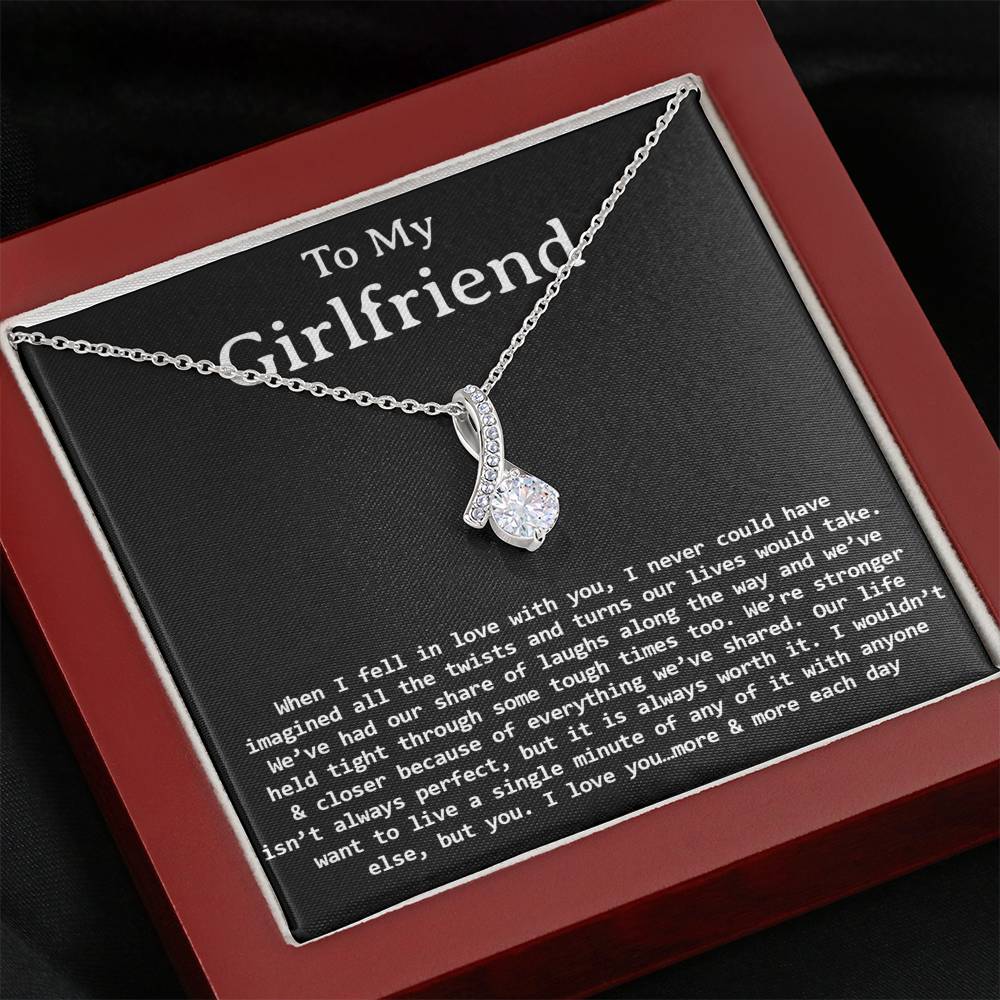 To My Girlfriend Necklace, Necklace for Girlfriend,Valentine Day Gifts for Girlfriend