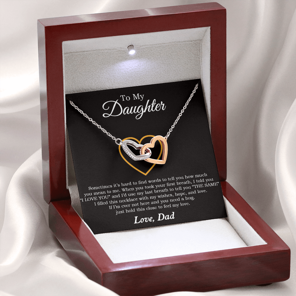 To My Daughter Necklace, Gift For Daughter From Dad, Daughter Father Necklace