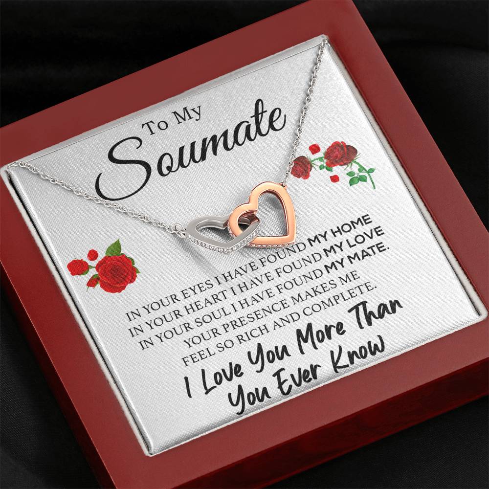 To My Soulmate Necklace, Birthday Necklace For Wife,Birthday Gift