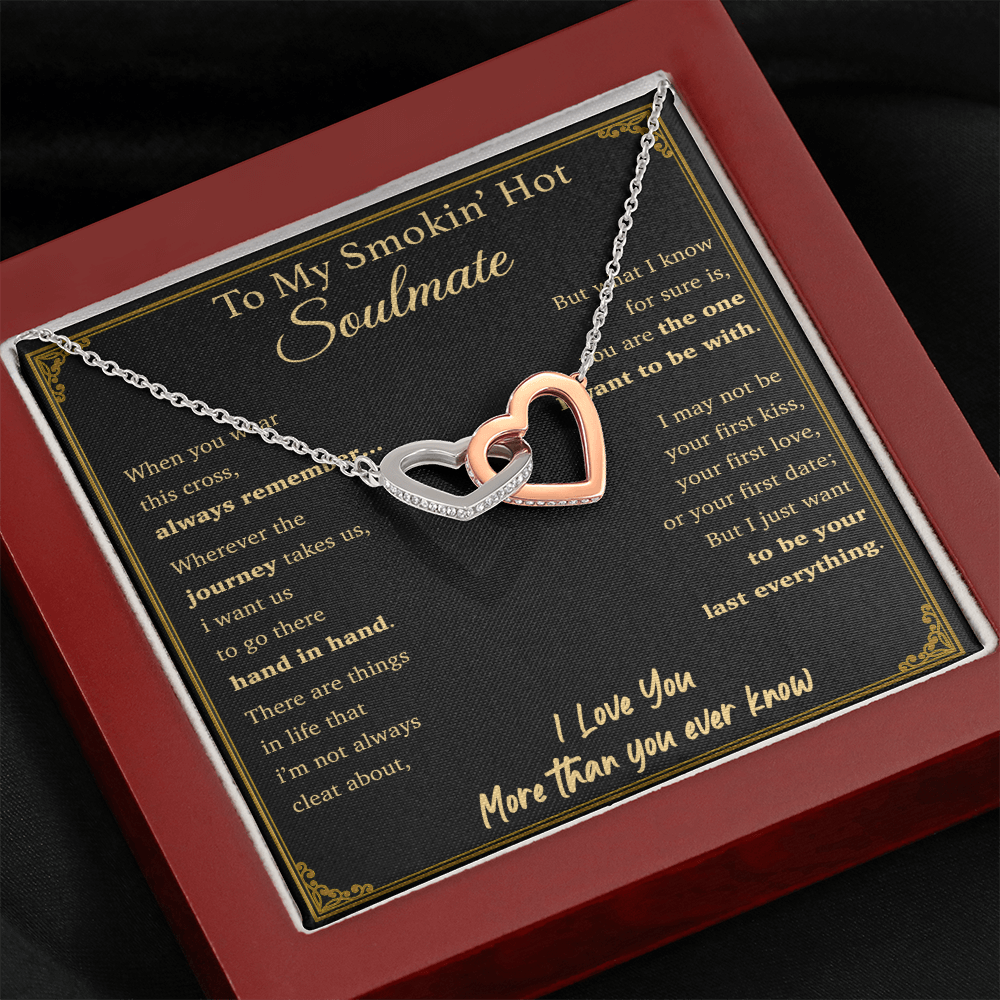 To My Soulmate Necklace Engagement Anniversary Gift for Her Birthday