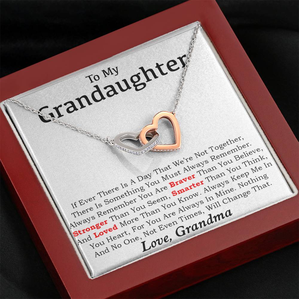 To My Granddaughter Necklace, Granddaughter Gifts From Grandma and Grandpa