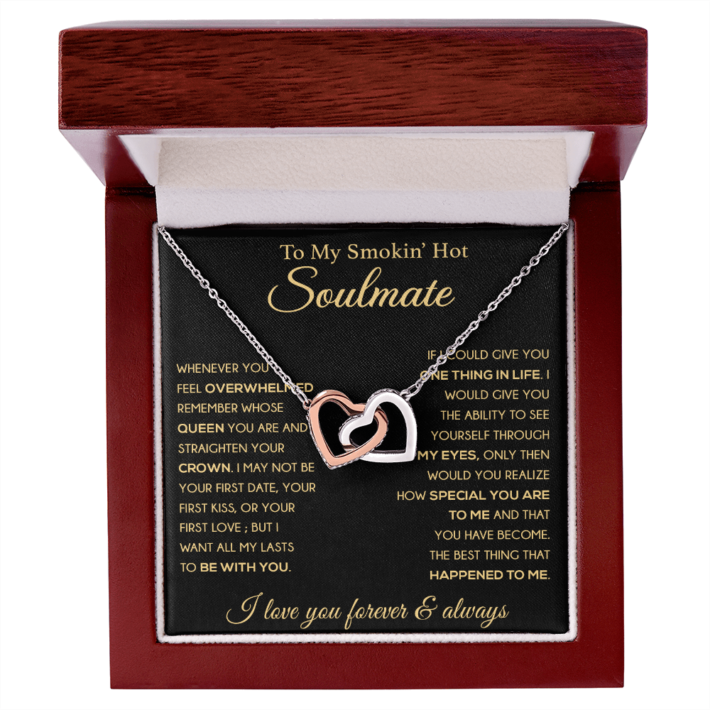 To My Soulmate Necklace Engagement Anniversary Gift for Her Birthday