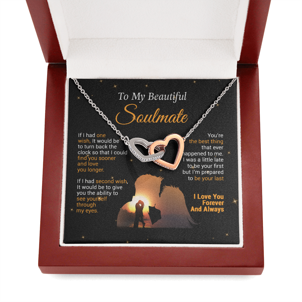 To My Soulmate Necklace, Gift For Wife Girlfriend From Husband, Valentines Day