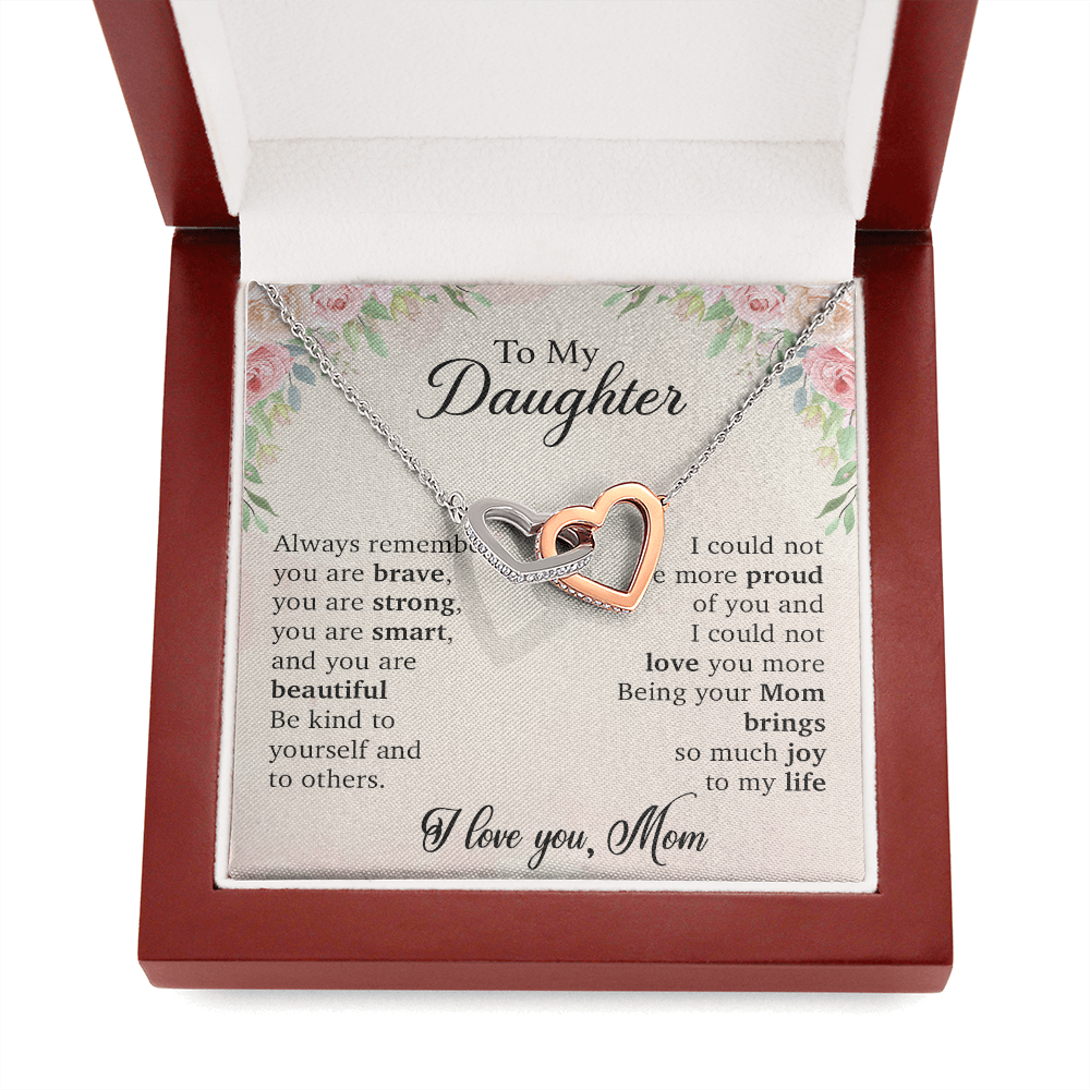 To My Daughter Necklace Love Mom