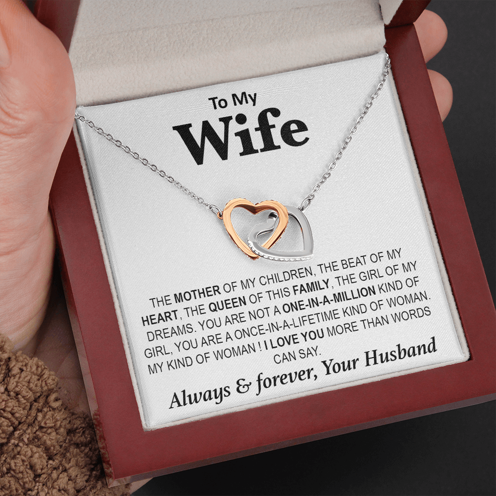 To My Wife Necklace, Gift For Wife Girlfriend From Husband, Valentines Day