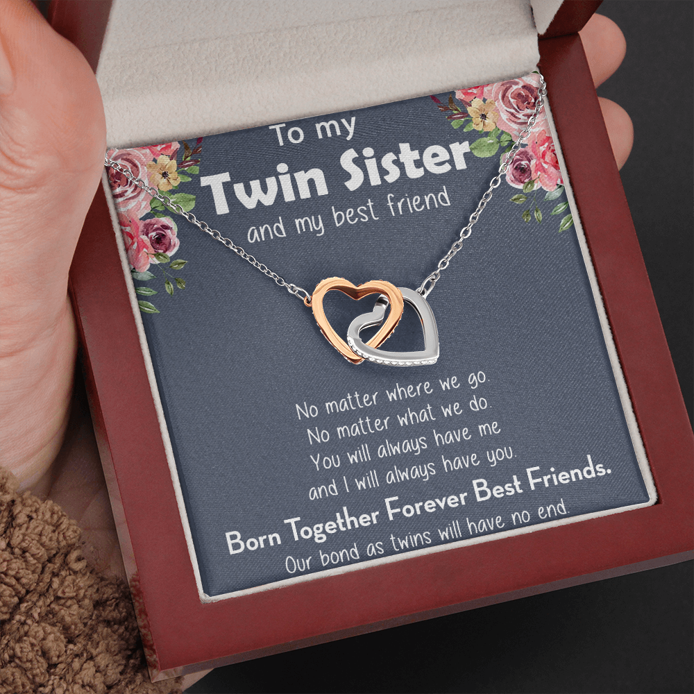 Twin Sister Necklace Gift, My Twin Necklace, Gift for Twin Sister Birthday Gift