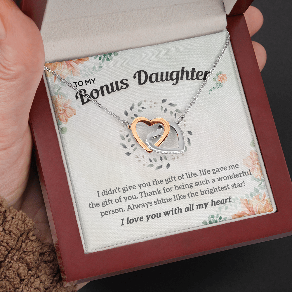 To my Bonus Daughter Necklace, Bonus Daughter, Step Daughter Gift