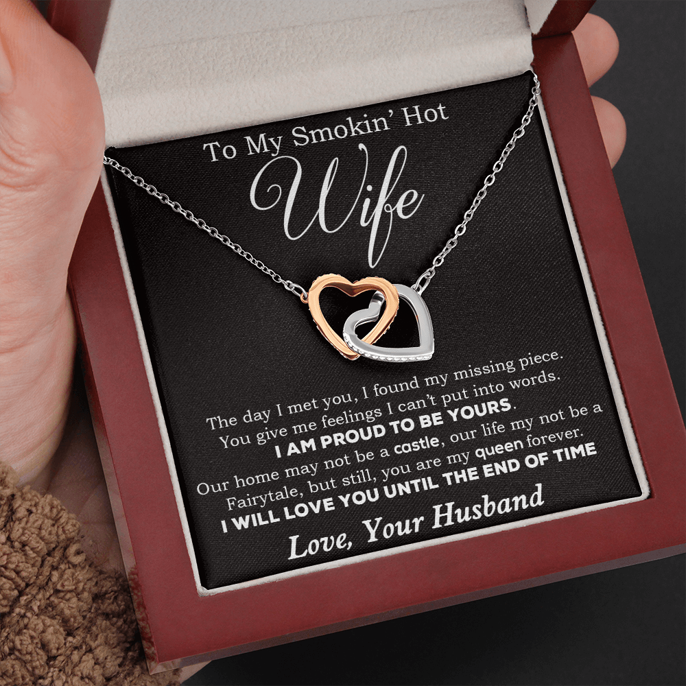 To My Smokin' Hot Wife Necklace, Birthday Necklace For Wife,Birthday Gift