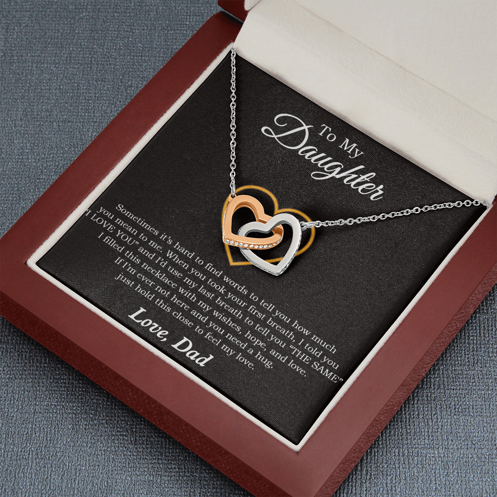 To My Daughter Necklace, Gift For Daughter From Dad, Daughter Father Necklace