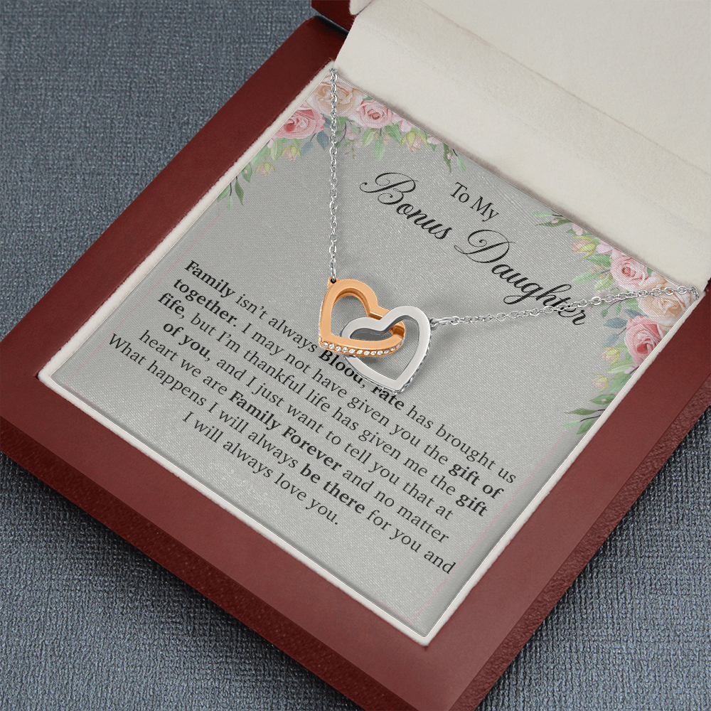 To My Bonus Daughter Necklace, Stepdaughter Gift, Bonus Daughter Birthday Gift