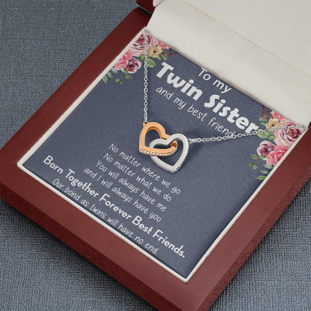 Twin Sister Necklace Gift, My Twin Necklace, Gift for Twin Sister Birthday Gift