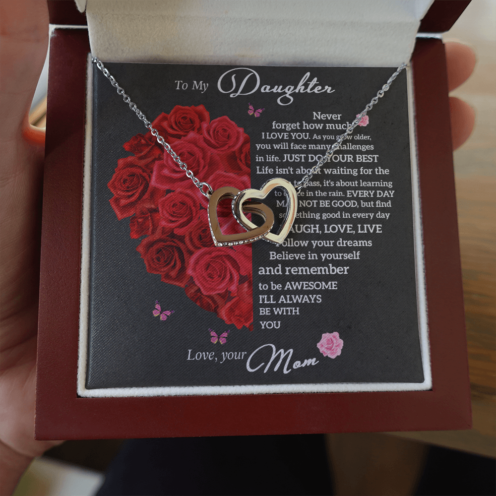 To My Daughter Necklace, Gift for Daughter from Mom, Daughter Mother Necklace