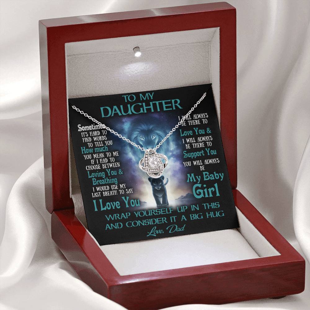 To My Daughter Necklace, Daughter Father Necklace, Daughter Gift from Dad